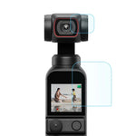PULUZ 9H 2.5D 高清鋼化玻璃鏡頭保護貼 + 螢幕保護膜，適用於 DJI OSMO Pocket 2，適用於 DJI OSMO Pocket 2