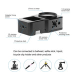 PULUZ CNC 鋁合金保護框，適用於 DJI Action 2，鋁合金框（黑色），鋁合金框（鈦色）