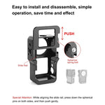 PULUZ CNC 鋁合金保護框，適用於 DJI Action 2，鋁合金框（黑色），鋁合金框（鈦色）