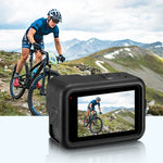 PULUZ 適用於 GoPro HERO12 Black /11 Black /10 Black /9 Black 矽膠保護殼 + POM 側面接口蓋，附手腕帶與鏡頭蓋，適用於 GoPro HERO12 Black 矽膠殼 + 側蓋