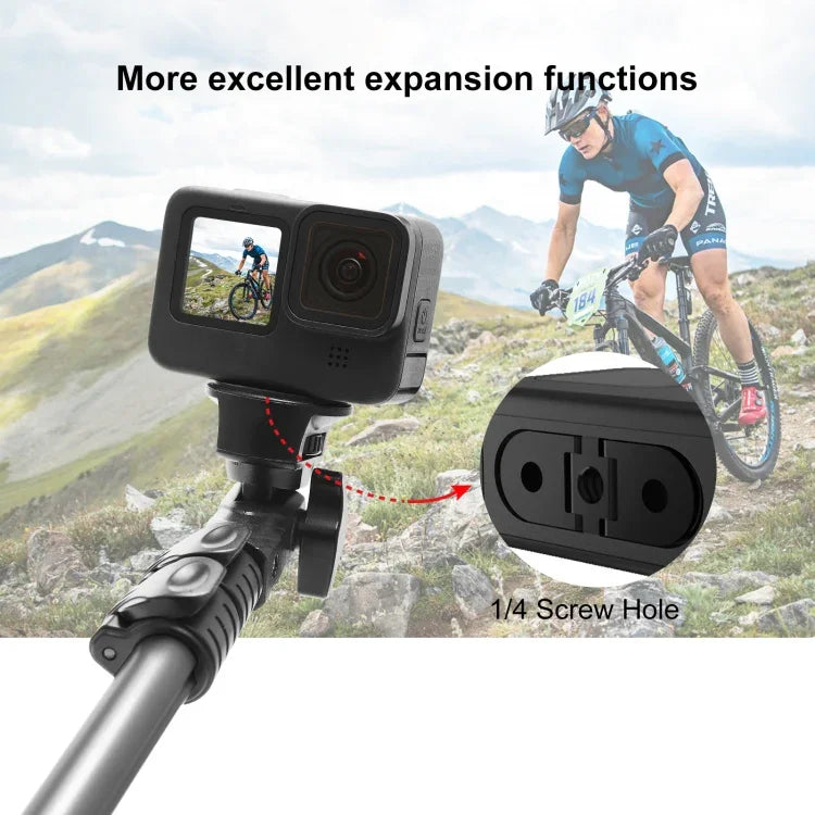 PULUZ 折疊指尖三腳架轉接座，適用於 GoPro HERO 4K 2024 / HERO13 Black /12 Black /11 Black /11 Black mini /10 Black /9 Black /8 Black / Max，折疊指尖三腳架，適用於 GoPro HERO13 Black