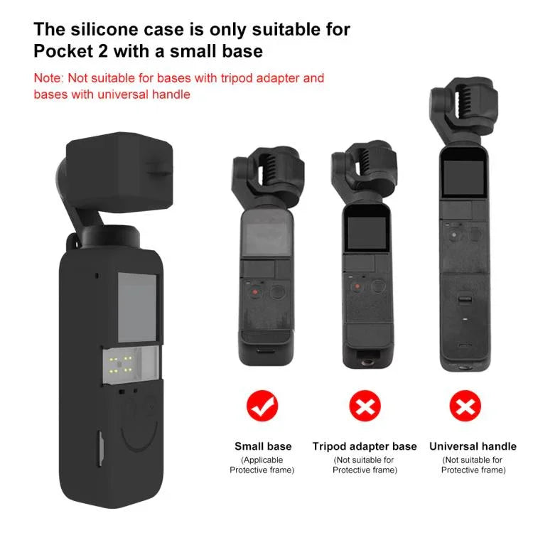 PULUZ 2 合 1 矽膠保護套組，適用於 DJI OSMO Pocket 2，適用於 DJI OSMO Pocket 2
