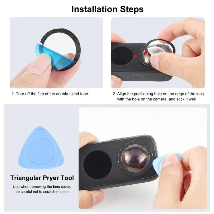 PULUZ 鏡頭保護 PC 保護蓋，適用於 Insta360 One X2，Insta360 ONE X2 鏡頭保護蓋