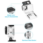 PULUZ 40米防水外殼保護套，帶扣環基本安裝座及螺絲，適用於 GoPro HERO12 Black / 11 Black / 11 Black Mini / 10 Black / 9 Black Max 鏡頭模組，GoPro Hero11 Black / HERO10 Black 專用