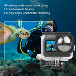PULUZ 40米防水外殼保護套，帶扣環基本安裝座及螺絲，適用於 GoPro HERO12 Black / 11 Black / 11 Black Mini / 10 Black / 9 Black Max 鏡頭模組，GoPro Hero11 Black / HERO10 Black 專用