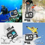 PULUZ 40米防水外殼保護套，帶扣環基本安裝座及螺絲，適用於 GoPro HERO12 Black / 11 Black / 11 Black Mini / 10 Black / 9 Black Max 鏡頭模組，GoPro Hero11 Black / HERO10 Black 專用