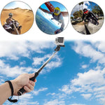 PULUZ 可伸縮手持自拍單腳架，適用於 GoPro、Insta360、DJI 及其他運動相機，長度：22.5-80cm，長度：22.5-100cm