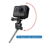 PULUZ 可伸縮手持自拍單腳架，適用於 GoPro、Insta360、DJI 及其他運動相機，長度：22.5-80cm，長度：22.5-100cm