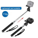 PULUZ 可伸縮手持自拍單腳架，適用於 GoPro、Insta360、DJI 及其他運動相機，長度：22.5-80cm，長度：22.5-100cm