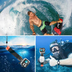 PULUZ 浮力泡棉手柄浮力棒，帶背帶及快拆底座，適用於 GoPro、Insta360、DJI 及其他運動相機，泡棉浮力手柄