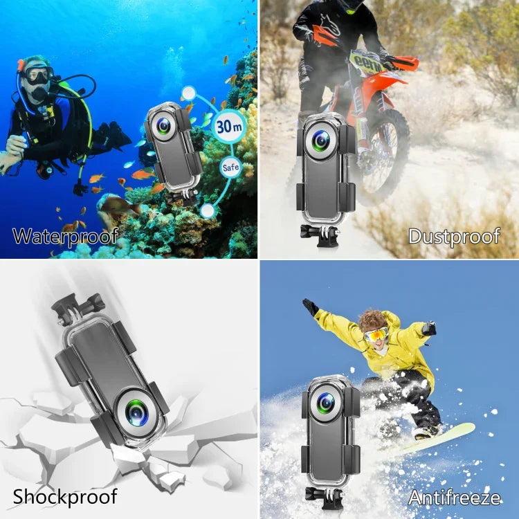 PULUZ 30米水下防水殼，適用 Insta360 ONE X2，Insta360 ONE X2 水下殼