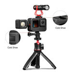 PULUZ 可充電 PA 框架支架，帶冷靴底座槽，適用於 GoPro HERO13 Black /12 Black /11 Black /11 Black Mini /10 Black /9 Black，可充電 PA 框架支架
