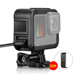 PULUZ 框架擴展 PA 鏡頭保護籠，帶側面接口蓋，適用於 GoPro HERO12 Black /11 Black /10 Black /9 Black，帶側蓋的 PA 鏡頭保護籠