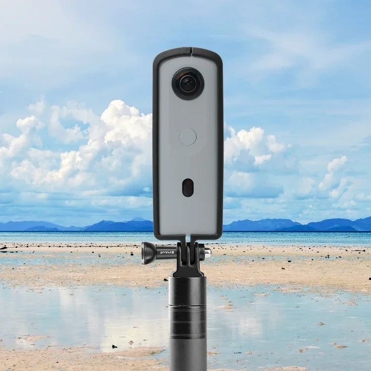 PULUZ PC ABS 塑膠保護框架，適用於 Ricoh Theta SC2，帶轉接座和螺絲，Ricoh Theta SC2 塑膠框架