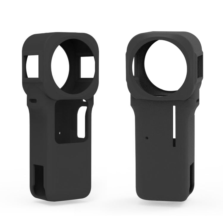PULUZ Insta360 One RS 1英吋360版矽膠保護殼帶鏡頭蓋，矽膠殼（黑色），矽膠殼（紅色）