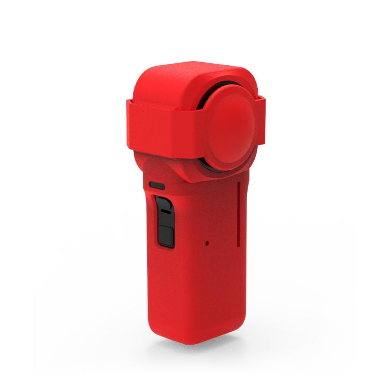 PULUZ Insta360 One RS 1英吋360版矽膠保護殼帶鏡頭蓋，矽膠殼（黑色），矽膠殼（紅色）