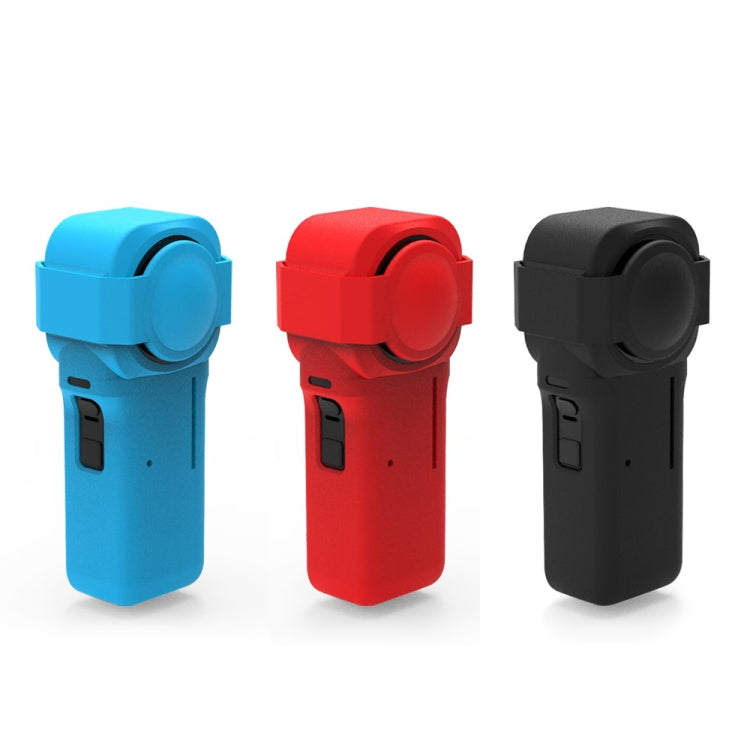 PULUZ Insta360 One RS 1英吋360版矽膠保護殼帶鏡頭蓋，矽膠殼（黑色），矽膠殼（紅色）