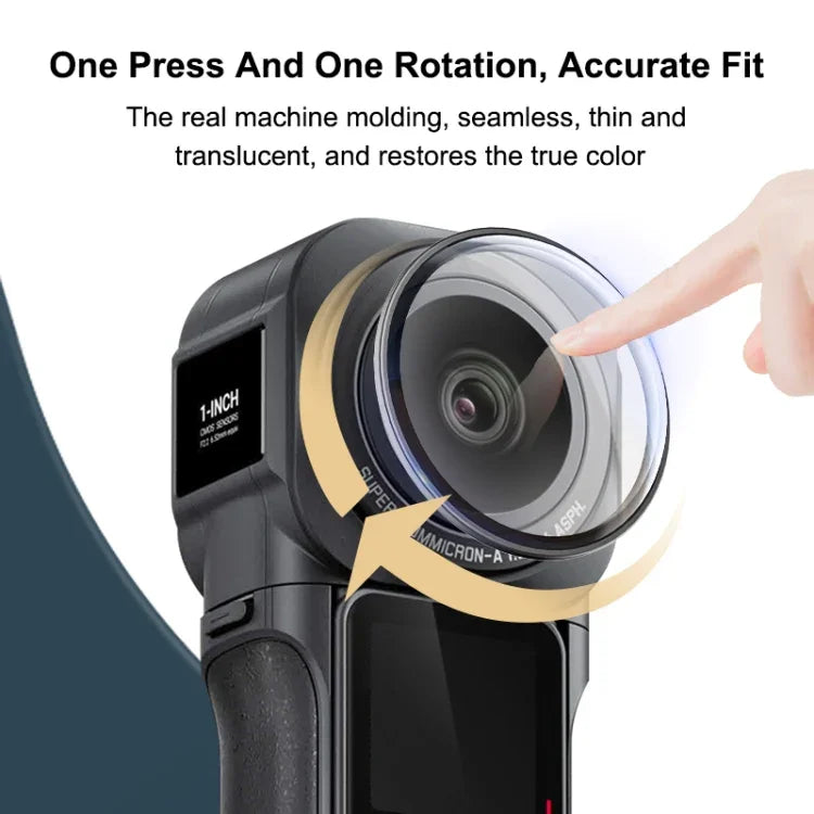 PULUZ Insta360 ONE RS 1英吋360版鏡頭保護PC保護蓋，鏡頭保護蓋