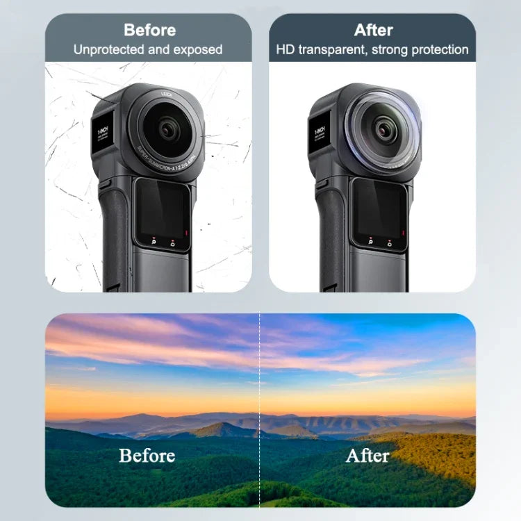 PULUZ Insta360 ONE RS 1英吋360版鏡頭保護PC保護蓋，鏡頭保護蓋
