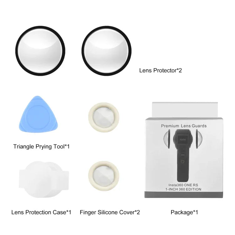 PULUZ Insta360 ONE RS 1英吋360版鏡頭保護PC保護蓋，鏡頭保護蓋