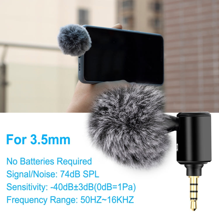 PULUZ 3.5mm 接頭手機單向可調式麥克風，3.5mm 手機麥克風