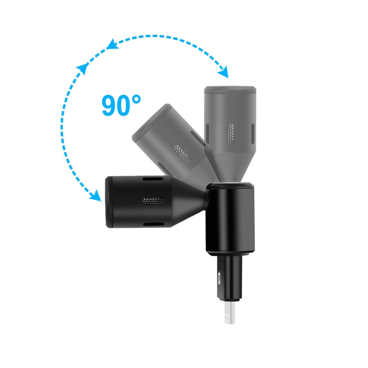 PULUZ 8PIN 接頭手機全指向電容式可調麥克風，8 Pin 手機麥克風