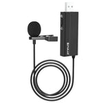 PULUZ USB 夾式有線領夾麥克風錄音麥克風，1.2m USB 靜音電容麥克風