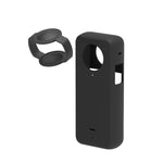 適用於 Insta360 X3 PULUZ 矽膠保護套，帶鏡頭蓋，矽膠套（黑色）
