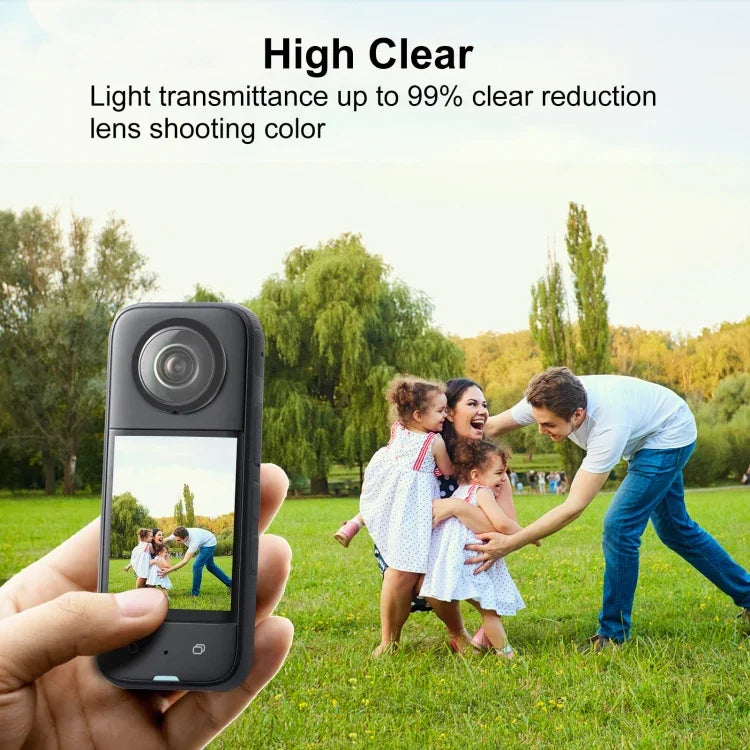 適用於 Insta360 X3 PULUZ 鏡頭保護PC防護蓋，鏡頭保護PC蓋