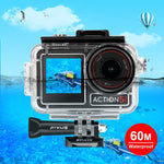 適用於 DJI Osmo Action 5 Pro / 3 / 4 PULUZ 60米水下防水殼潛水盒，帶冷靴與扣件基本支架與螺絲，適用於 DJI Osmo Action 3 / 4 防水殼