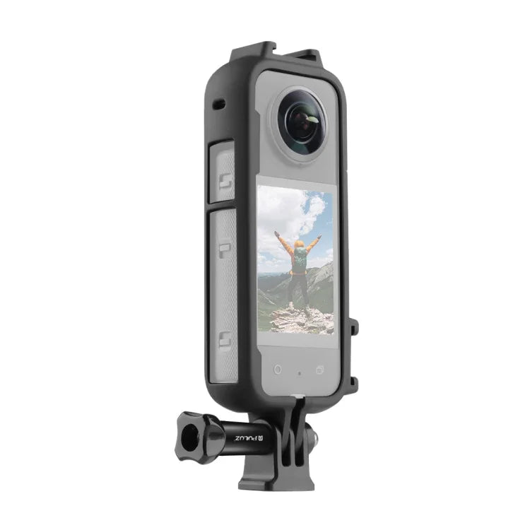 適用於 Insta360 X3 PULUZ 冷靴PC塑料保護框，帶轉接座及螺絲，PC框架