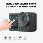 適用於 DJI Osmo Action 3 PULUZ 3合1 鏡頭前後螢幕鋼化玻璃防爆膜，適用於 DJI Osmo Action 3