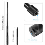 PULUZ 110 公分金屬自拍棒單腳架，附隱形轉接底座與螺絲，適用於 Insta360 One RS / X2 / X3 / X4 / DJI Osmo 360，110 公分單腳架
