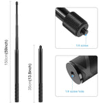 PULUZ 157 公分金屬自拍棒單腳架，適用於 Insta360 One RS / X2 / X3 / X4 / DJI Osmo 360，150 公分單腳架