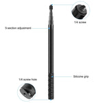 PULUZ 157 公分金屬自拍棒單腳架，適用於 Insta360 One RS / X2 / X3 / X4 / DJI Osmo 360，150 公分單腳架