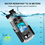 適用於 Insta360 X3 PULUZ 30米水下防水保護殼，30米防水殼