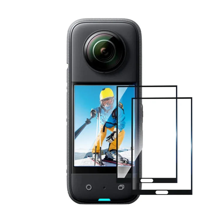 適用於Insta360 X3 PULUZ 2片曲面高清螢幕保護膜，適用Insta360 X3