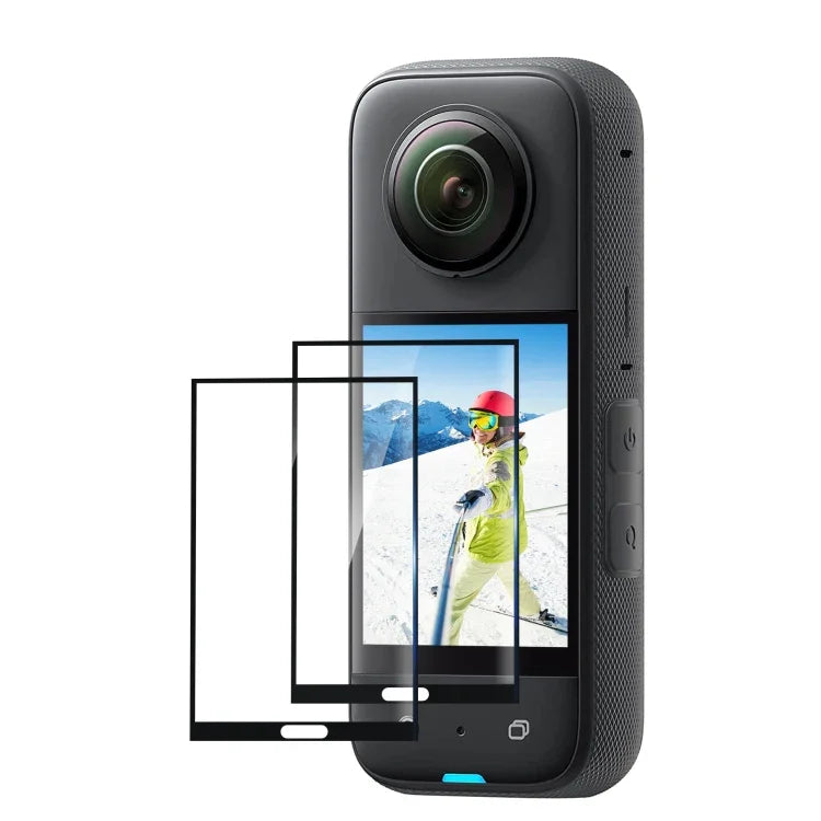 適用於Insta360 X3 PULUZ 2片曲面高清螢幕保護膜，適用Insta360 X3