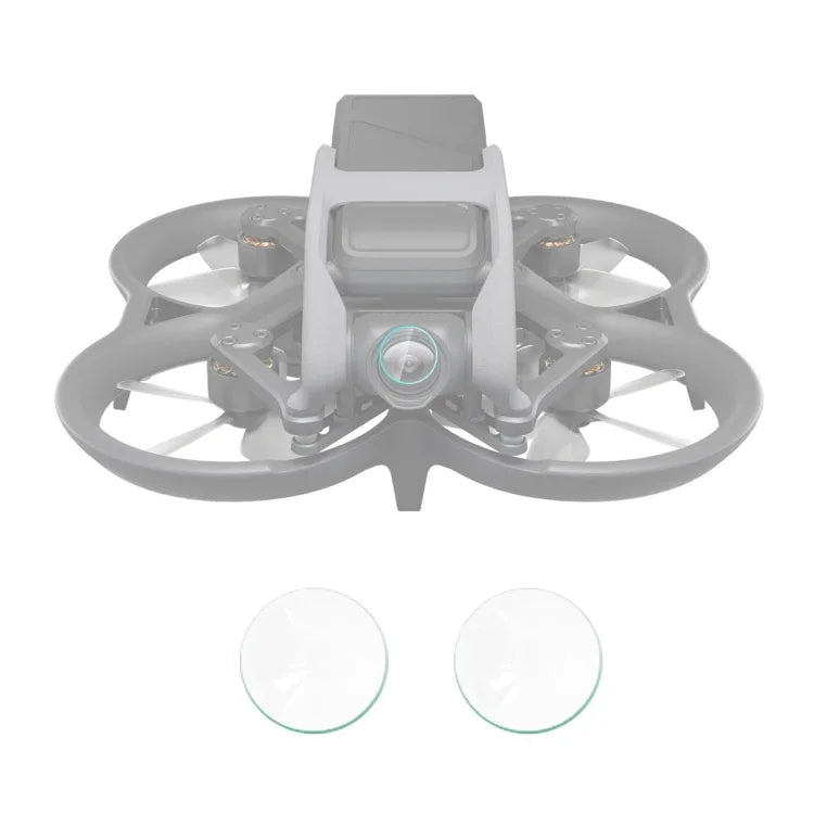 適用於 DJI Avata PULUZ 2片鋼化玻璃無人機鏡頭保護膜，適用於 DJI Avata