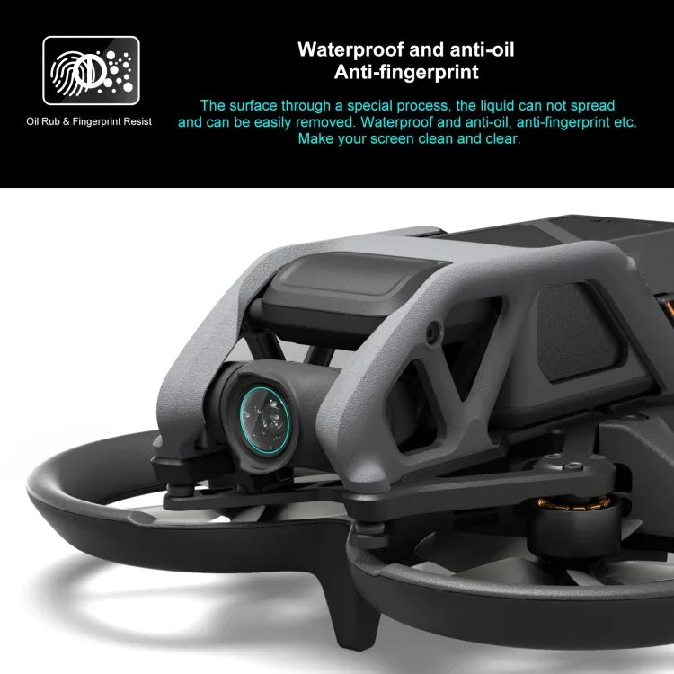 適用於 DJI Avata PULUZ 2片鋼化玻璃無人機鏡頭保護膜，適用於 DJI Avata