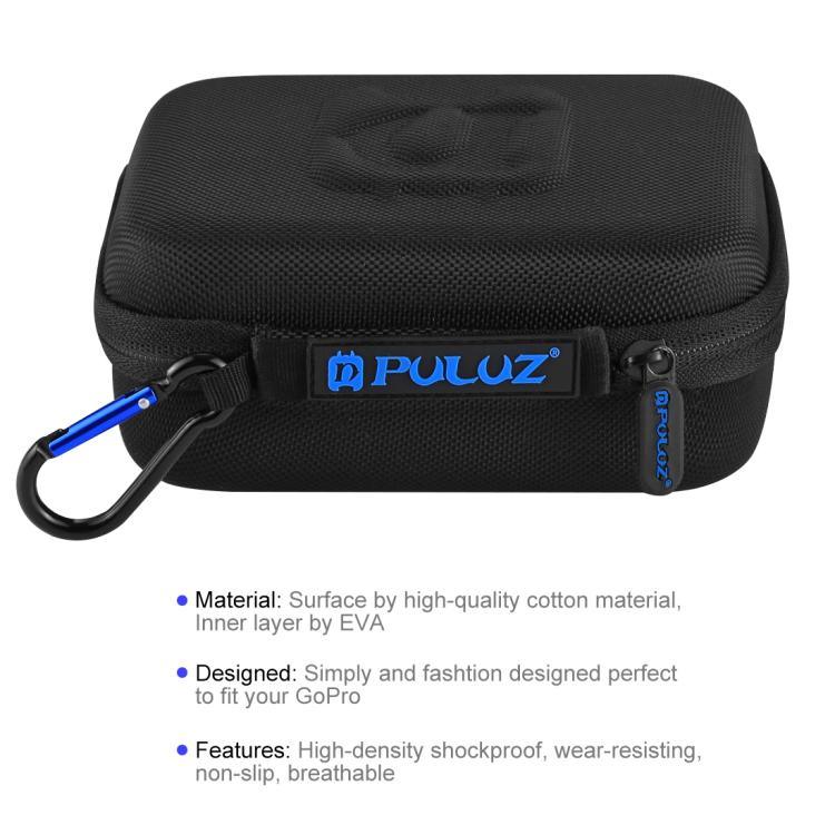 PULUZ防水攜帶及旅行收納包，適用GoPro、DJI Osmo Action及其他運動相機配件，小尺寸：16cm x 12cm x 7cm，適用GoPro