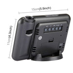 多功能數字彩色LCD顯示LED投影鬧鐘，帶氣象站／溫度／濕度／日曆，LED投影鬧鐘