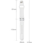 適用於 Apple Watch Sport 38mm 高性能橡膠運動錶帶，帶針扣及摺疊扣
