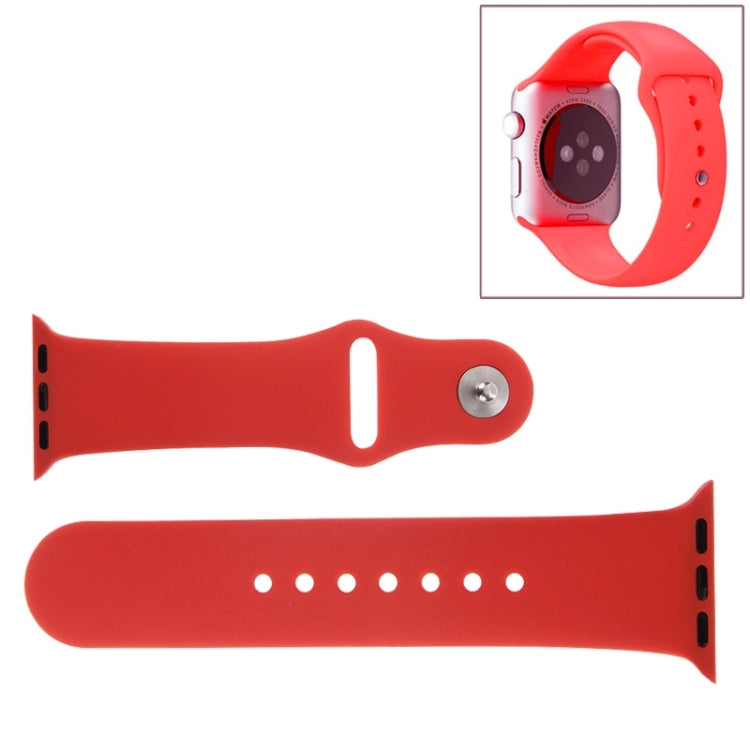 適用於 Apple Watch Sport 38mm 高性能橡膠運動錶帶，帶針扣及摺疊扣