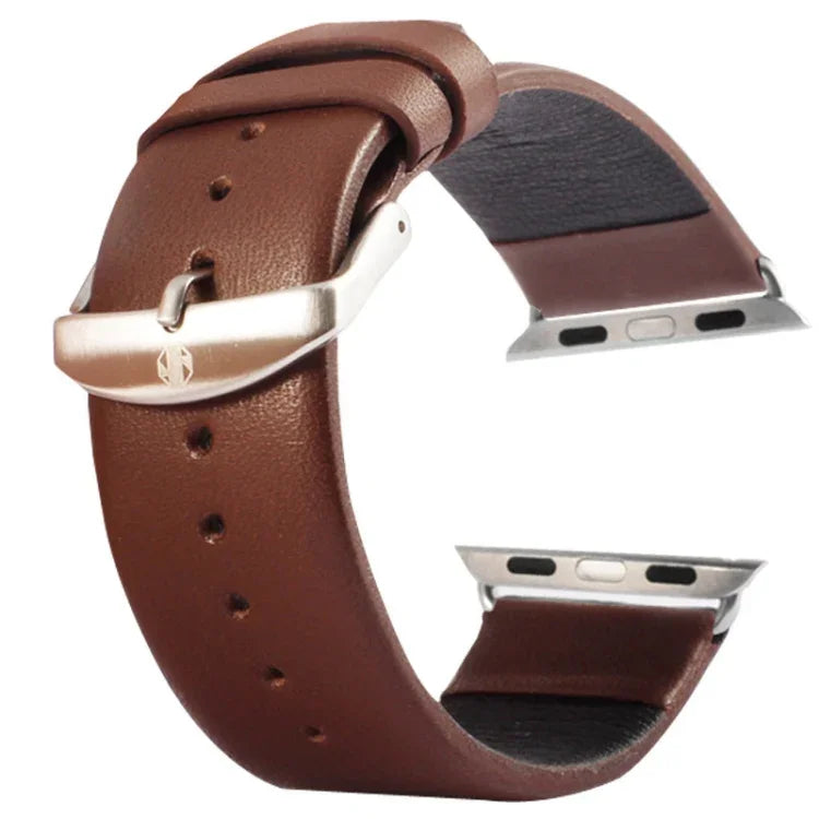 Kakapi 適用於 Apple Watch 42mm 細膩紋理拉絲扣真皮錶帶附連接器