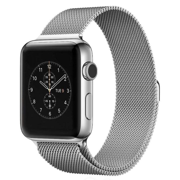 適用於 Apple Watch 38mm 米蘭尼斯磁吸不鏽鋼錶帶，適用於 Apple Watch 42mm / 41mm / 40mm / 38mm