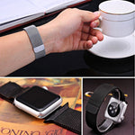 適用於 Apple Watch 38mm 米蘭尼斯磁吸不鏽鋼錶帶，適用於 Apple Watch 42mm / 41mm / 40mm / 38mm