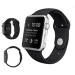 適用於 Apple Watch Series 10 42mm / 9&8&7 41mm / SE 3&SE 2&6&SE&5&4 40mm / 3&2&1 38mm 三合一橡膠錶帶帶針扣，適用於 Apple Watch Series 9&8&7 41mm / SE 3&SE 2&6&SE&5&4 40mm