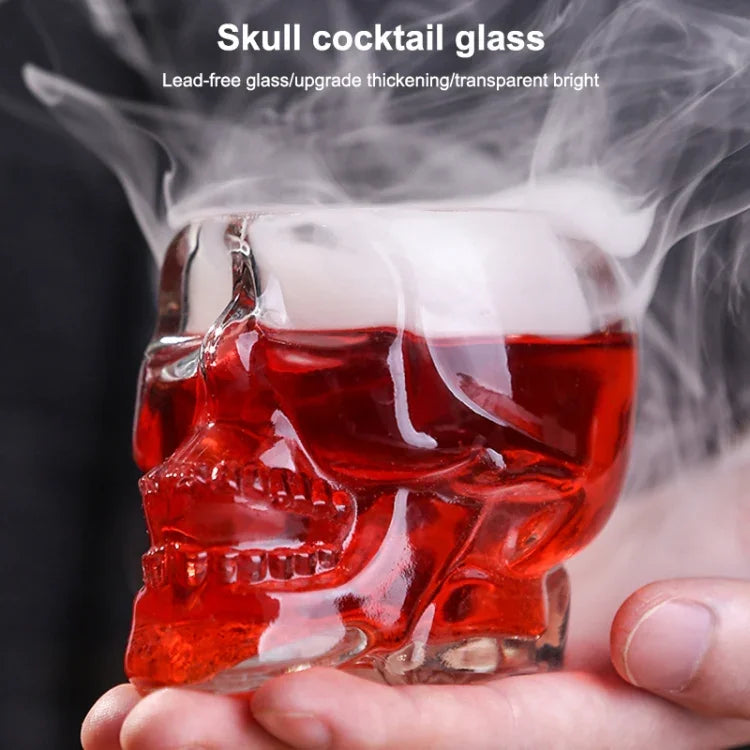 水晶骷髏頭伏特加威士忌射杯，透明款