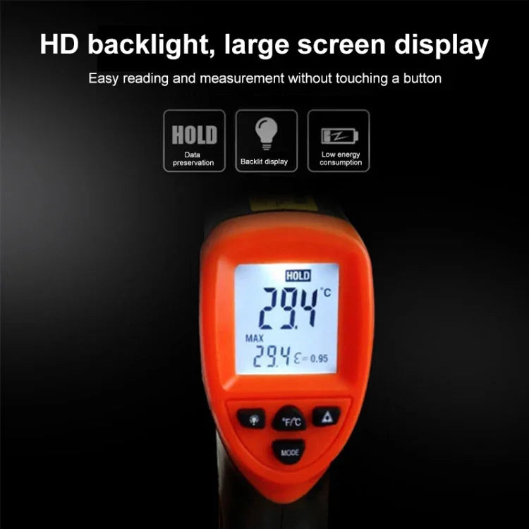 DT-8380紅外線溫度計，溫度範圍：-50至550攝氏度，距離範圍：35公分，紅外線溫度計